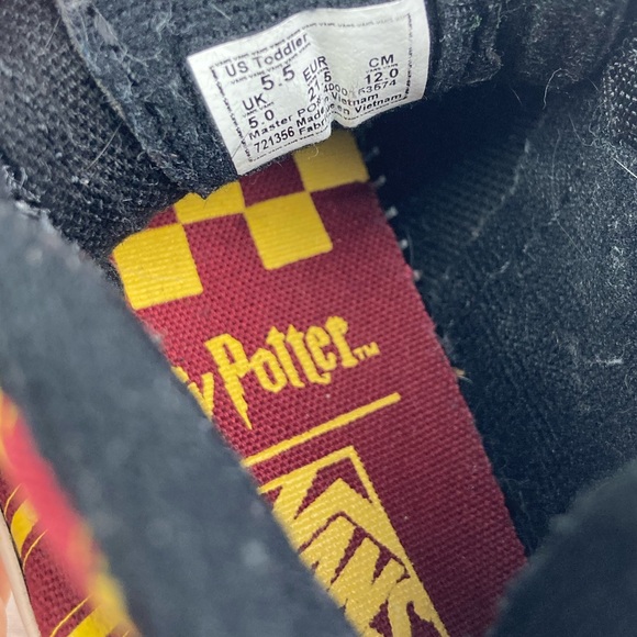 VANS Pre-owned Sk8-hi Zip Harry Potter Gryffindor Toddler's Size 5.5 - Picture 5 of 5